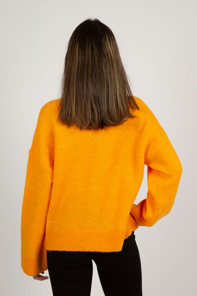 Sia LS Knit Zipper Cardigan - Iceland Poppy Melange