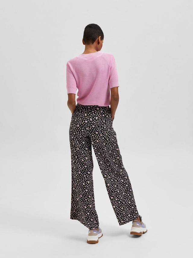 Judita HW Wide Pant - Black AOP