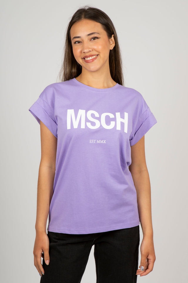 Alva Organic MSCH STD Tee - S Verbana/White