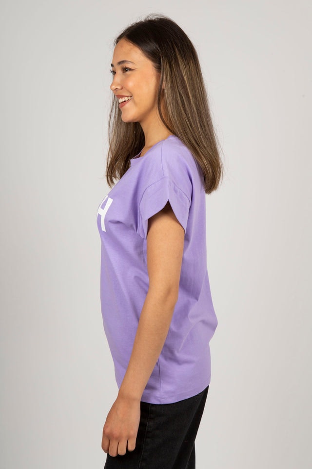 Alva Organic MSCH STD Tee - S Verbana/White