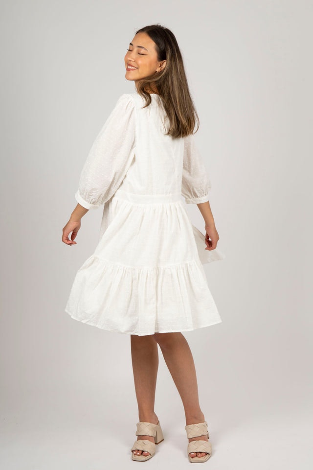 Stacia 3/4 Dress - Egret