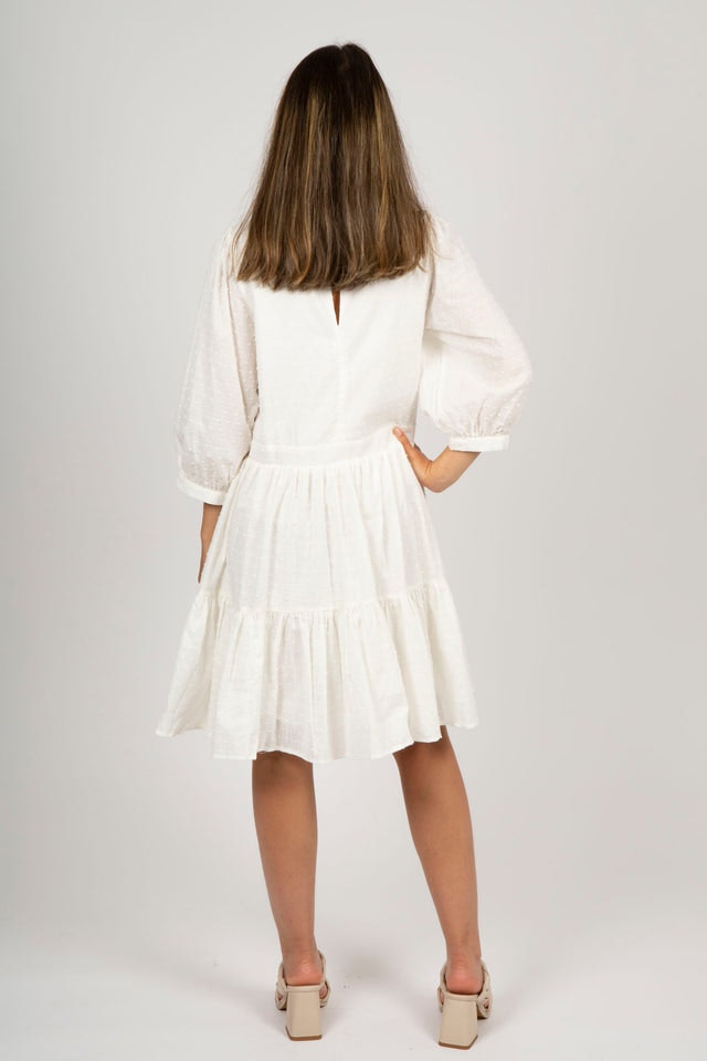 Stacia 3/4 Dress - Egret