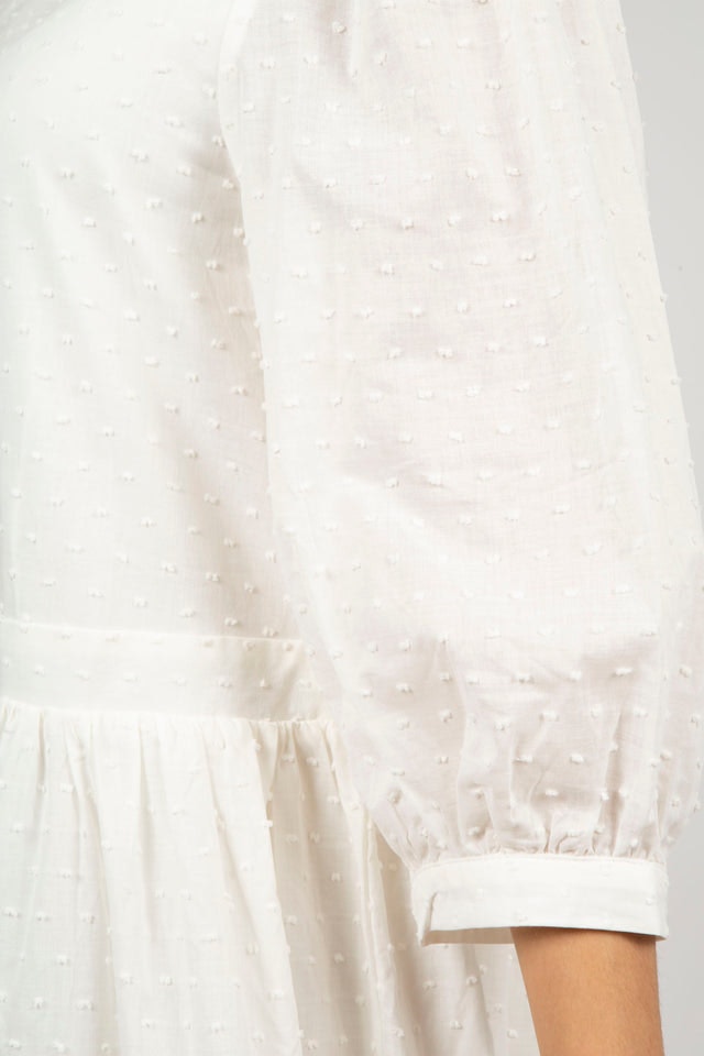 Stacia 3/4 Dress - Egret