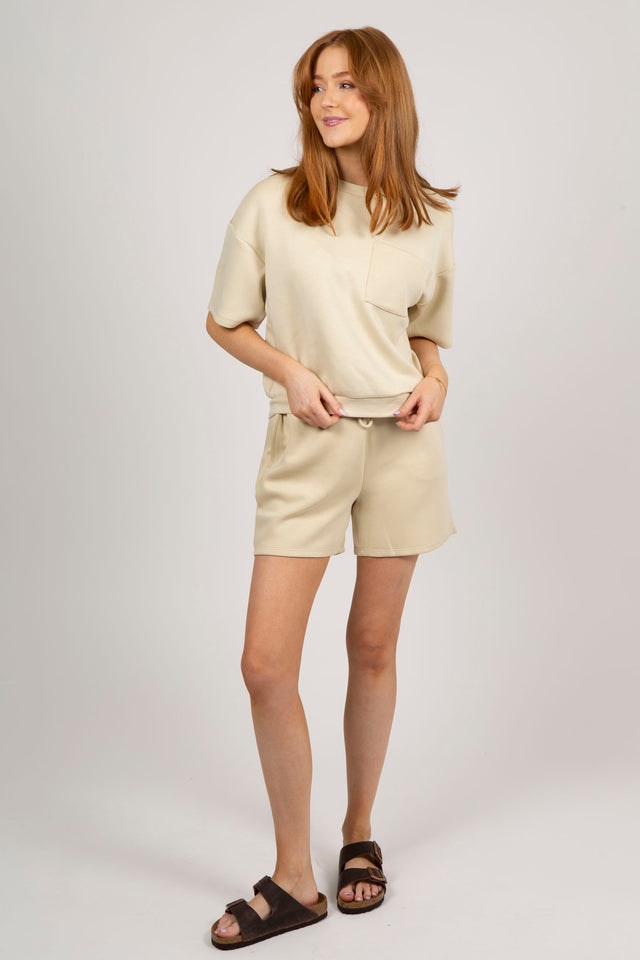 Isora Ima Q SS Sweatshirt - Oyster Gray