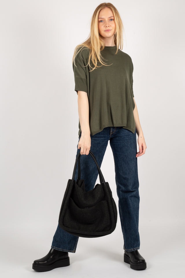 Day Woolen Small Shopper - Forged Iron Grey