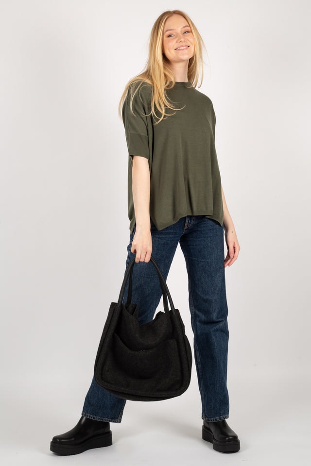 Day Woolen Small Shopper - Forged Iron Grey