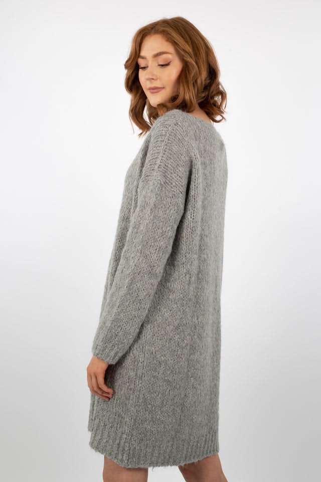 Kala Knit Dress - Light Grey Melange