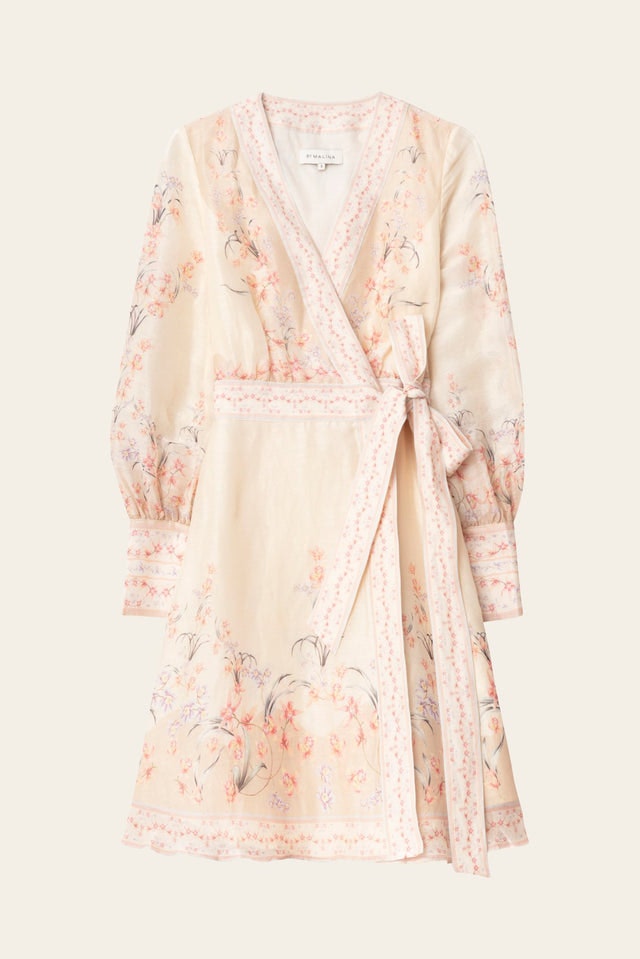 Juliette Silk Dress - Romantic Orchid Cream