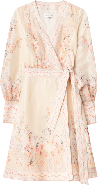Juliette Silk Dress - Romantic Orchid Cream