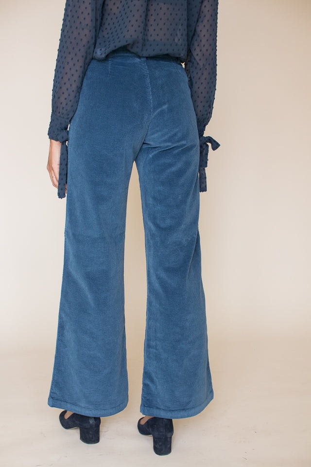 Cord Flared Pant - Vintage Indigo - MAUD - Bukser & Shorts - VILLOID.no