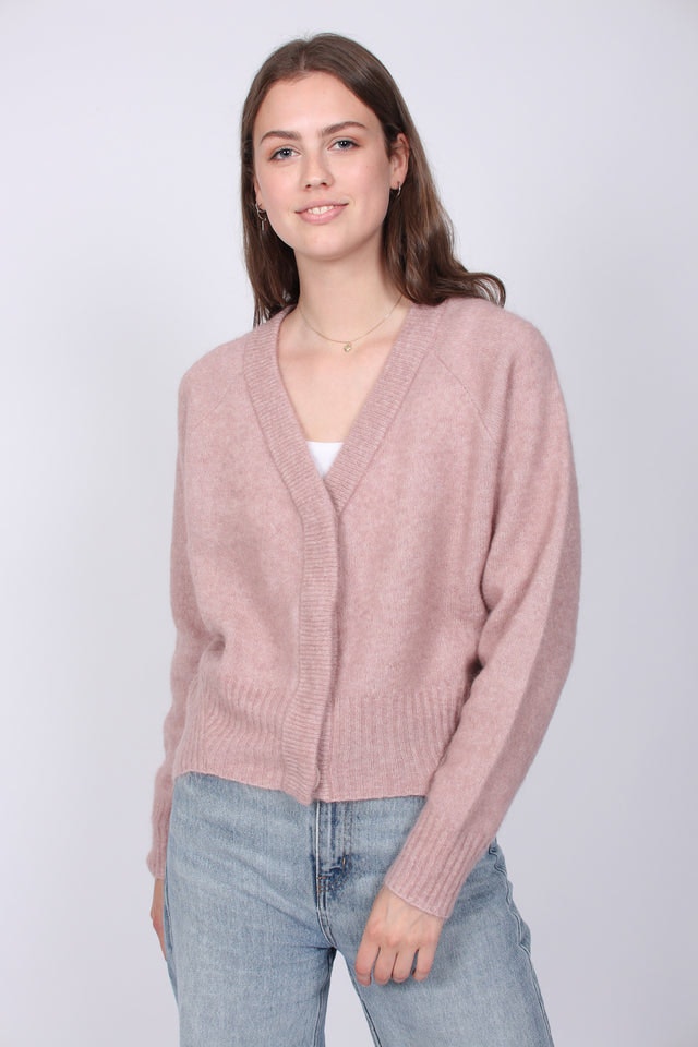 Brook Knit Boxy Cardigan - Woodrose - Second Female - Gensere - VILLOID.no