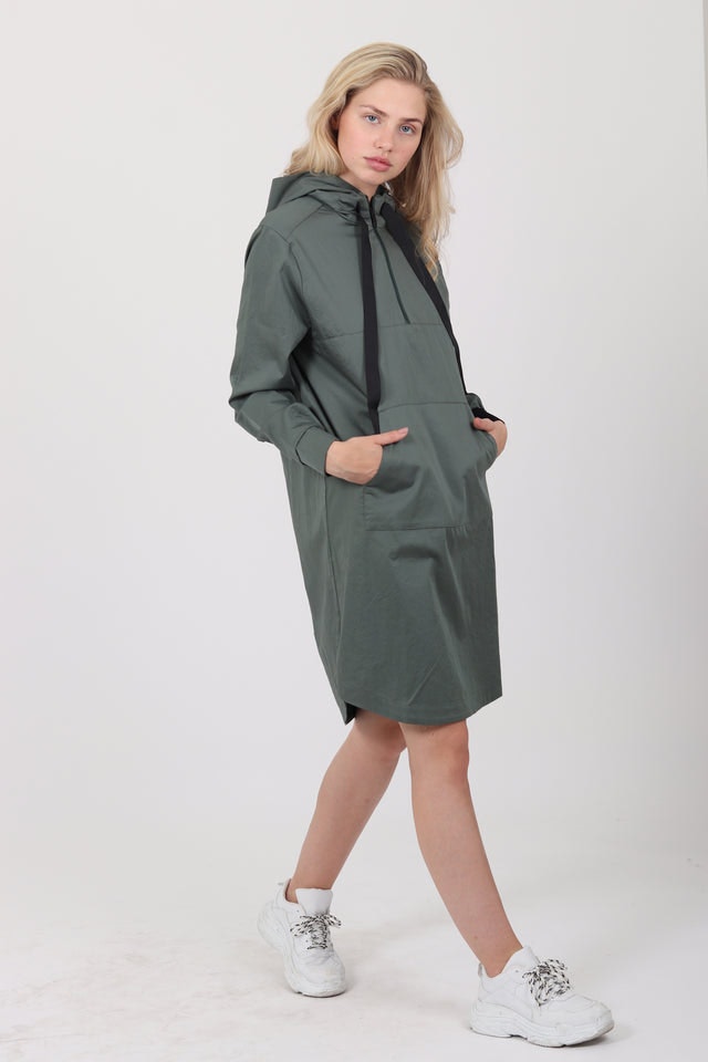 Narwhal Hooded Dress - Teal - Holzweiler - Kjoler - VILLOID.no