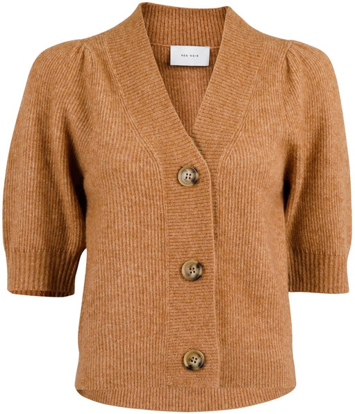 Mars Knit Cardigan - Brown Melange - Neo Noir - Gensere - VILLOID.no