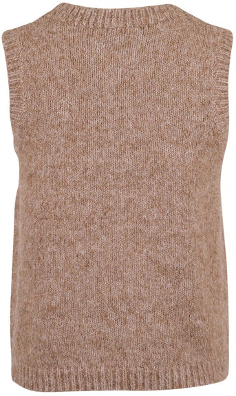 Franko Knit Waistcoat - Beige - Neo Noir - Gensere - VILLOID.no