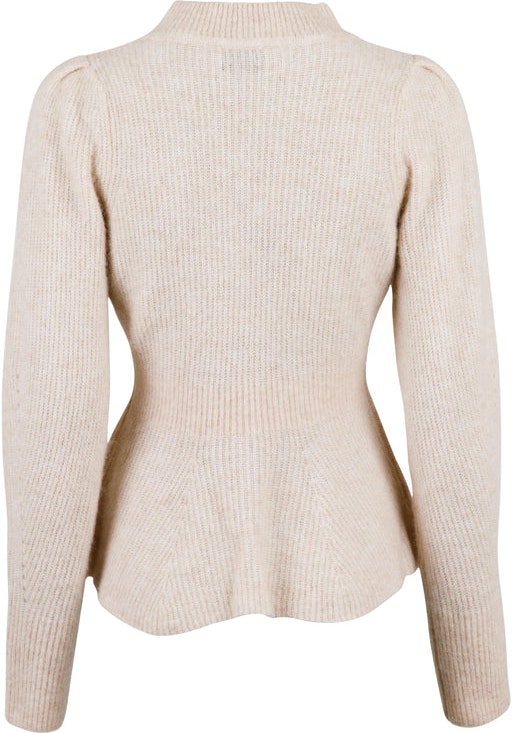 Nola Knit Blouse - Sand Melange - Neo Noir - Gensere - VILLOID.no