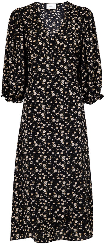 Carisma Flower Dress - Black - Neo Noir - Kjoler - VILLOID.no