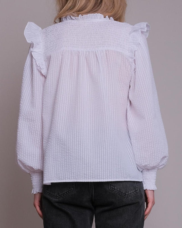 Filja Stripe Blouse - White