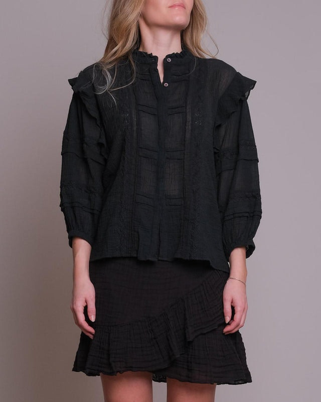 Bekka Gauze Skirt - Black