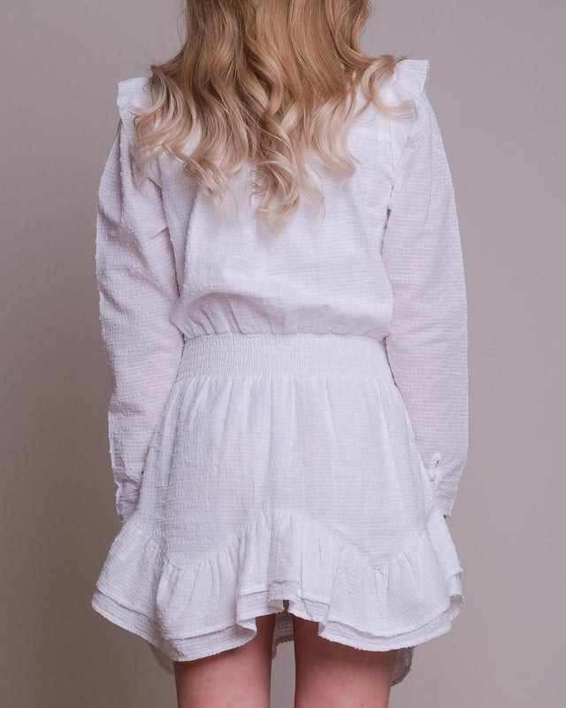 Padua Dobby Dress - White