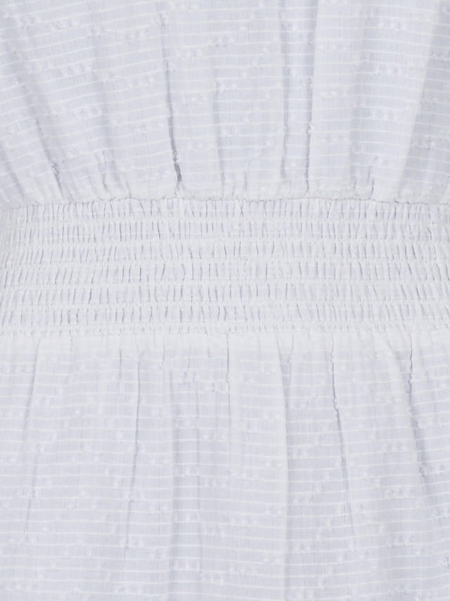 Padua Dobby Dress - White