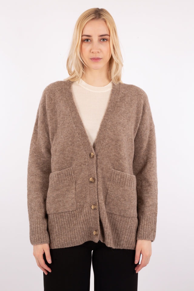 Salt Cardigan - Light Brown Melange