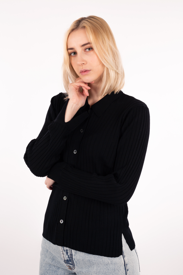 Yugen Cardigan - Anthracite Black