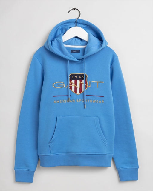 Archive Shield Sweat Hoodie - Pacific Blue