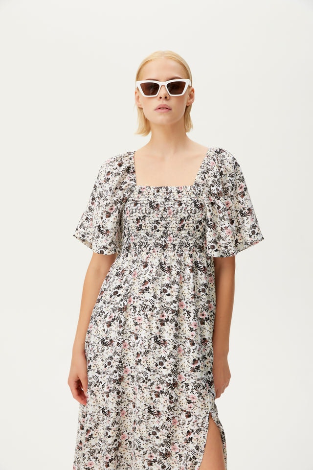 JosyGZ SS Dress - Pink Flower Draft