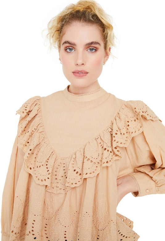 Adele Lace Blouse - Sand
