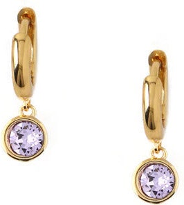 SW Drop Huggie Hoops VLT - Pale Gold