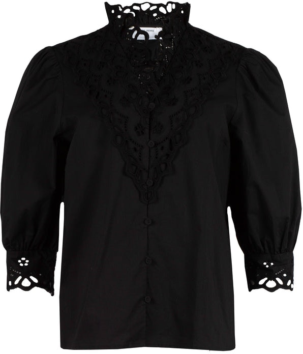 Sandra Short Blouse - Black