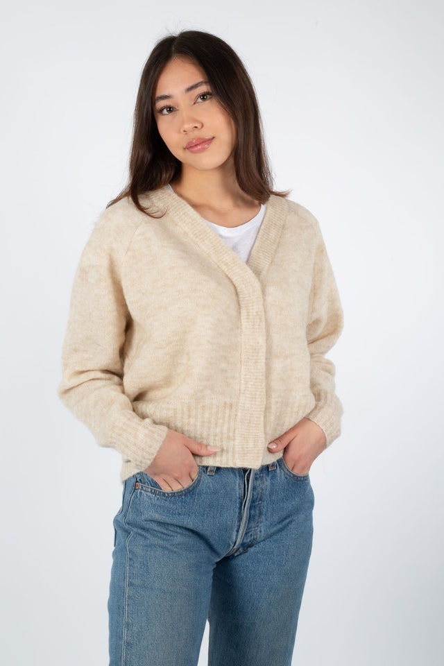 Brook Knit Boxy Cardigan - Brazilian Sand