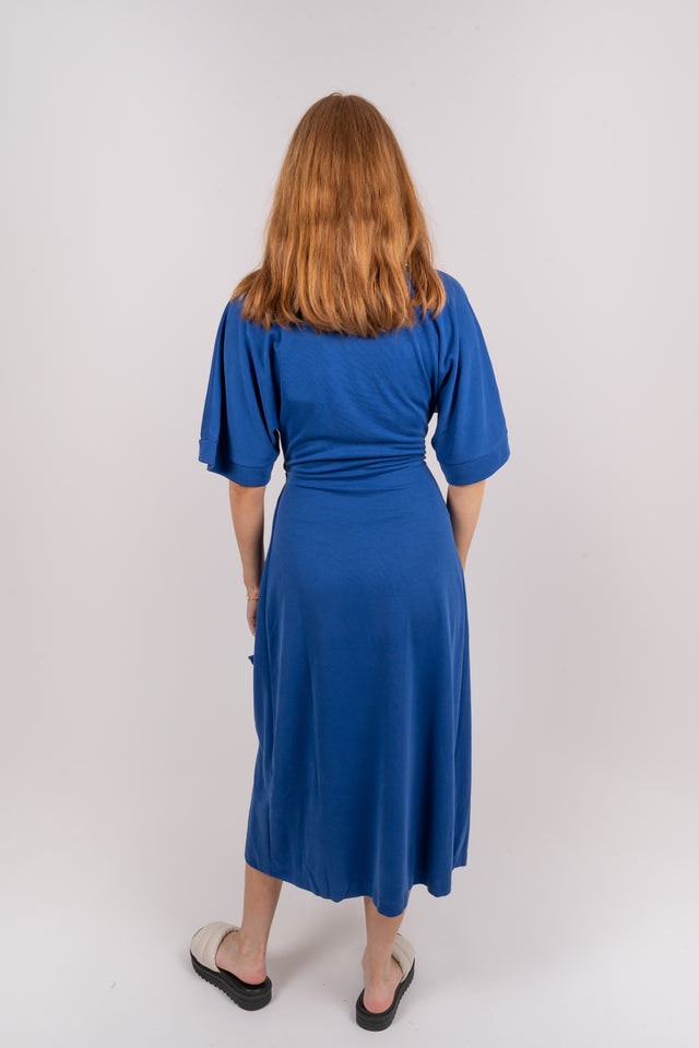 JaiIW Wrap Dress - Greek Blue