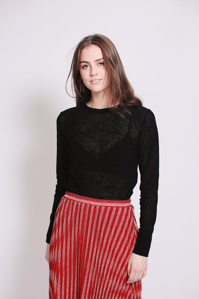 Gilli LS Tee - Black - Second Female - T-skjorter & Topper - VILLOID.no