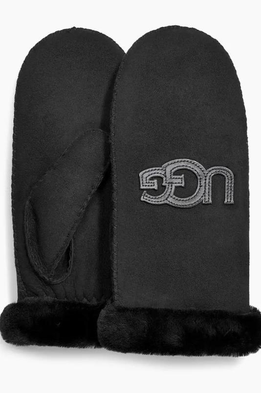 W Logo Mitten - Black - Ugg - Tilbehør - VILLOID.no