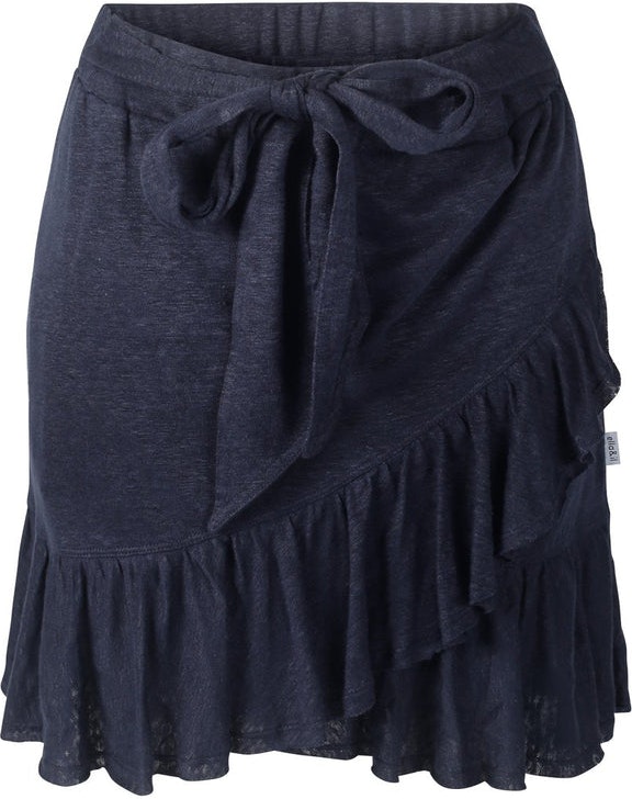 Juliette Linen Skirt - Navy
