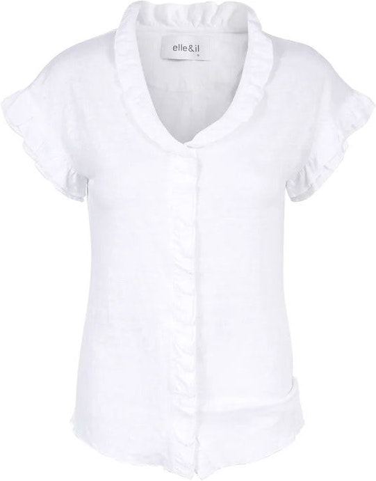 Karianne Linen Tee - White