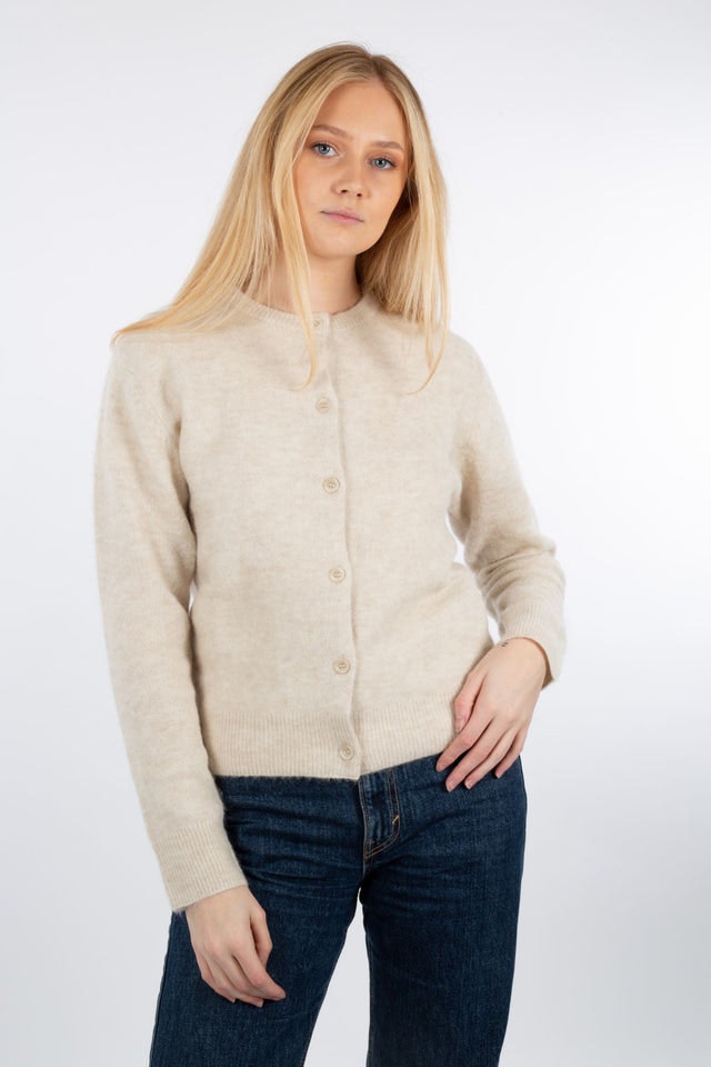 Nor Short Cardigan - Eggnog Mel.