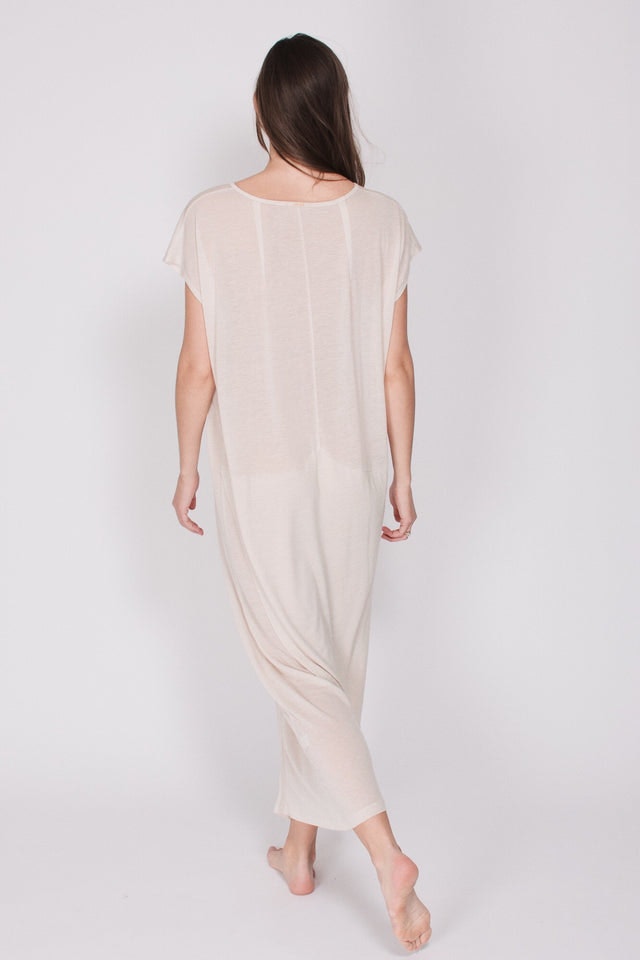 The Kaftan Dress - Natural White - AWAN - Loungewear - VILLOID.no