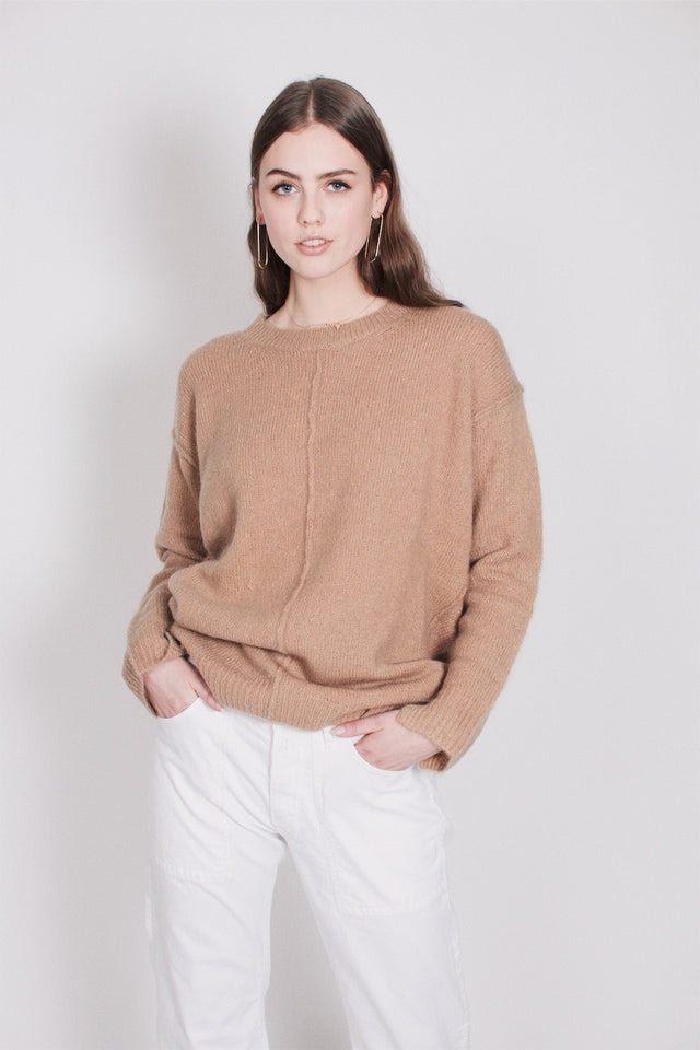 Lydia Solid Knitted - Camel - Line of Oslo - Gensere - VILLOID.no