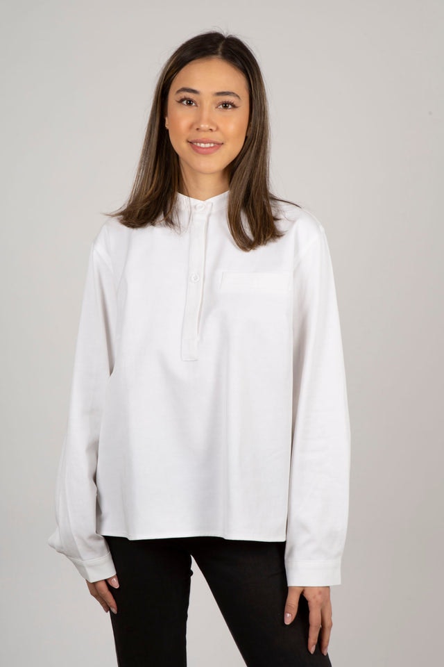 Signed Cotton Blouse - Bright White