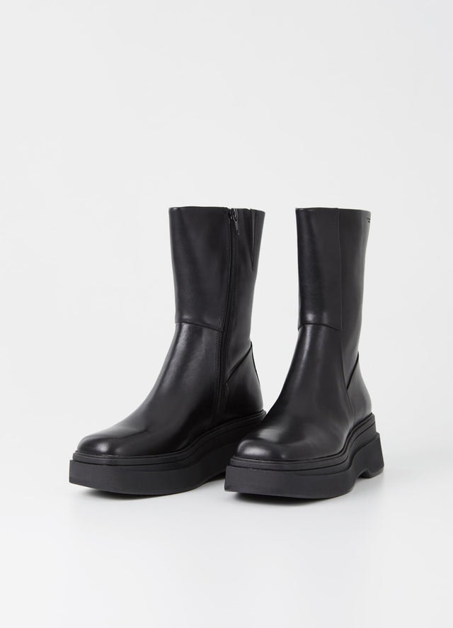 Carla Zipper Boots - Black