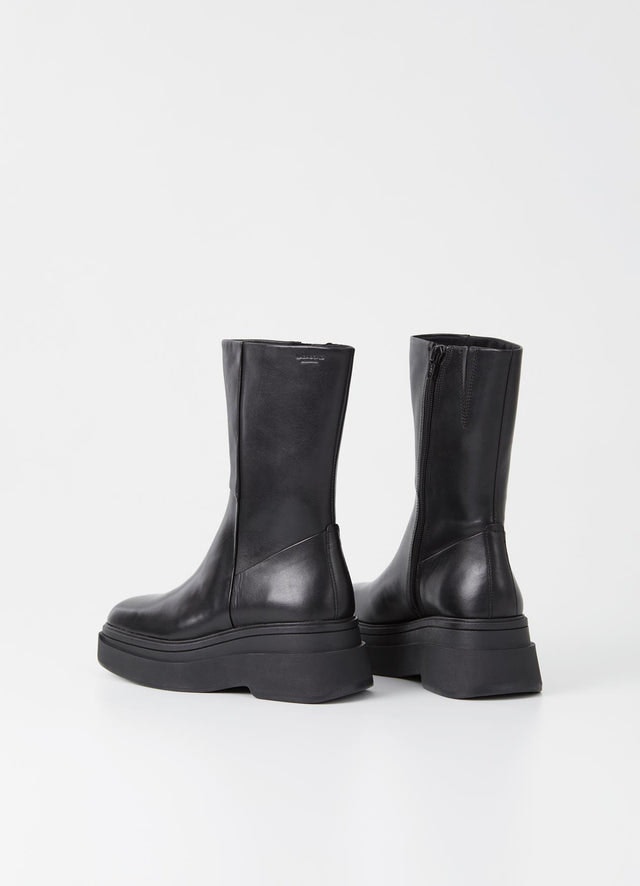 Carla Zipper Boots - Black