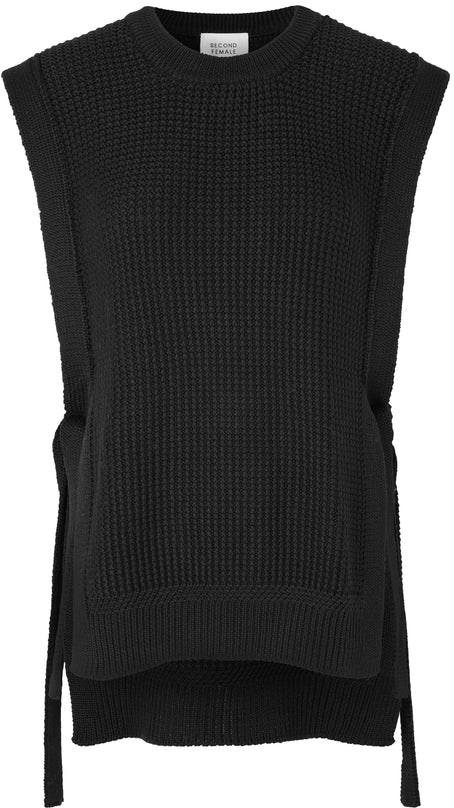 Aventurine Knit Vest - Black