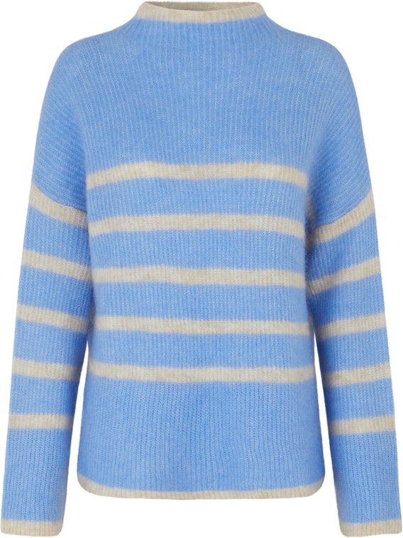 Ovalis Knit T-Neck - Cornflower Blue