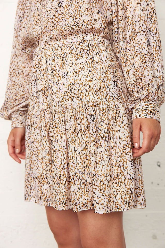 Lotus Mini Skirt - Golden Brown