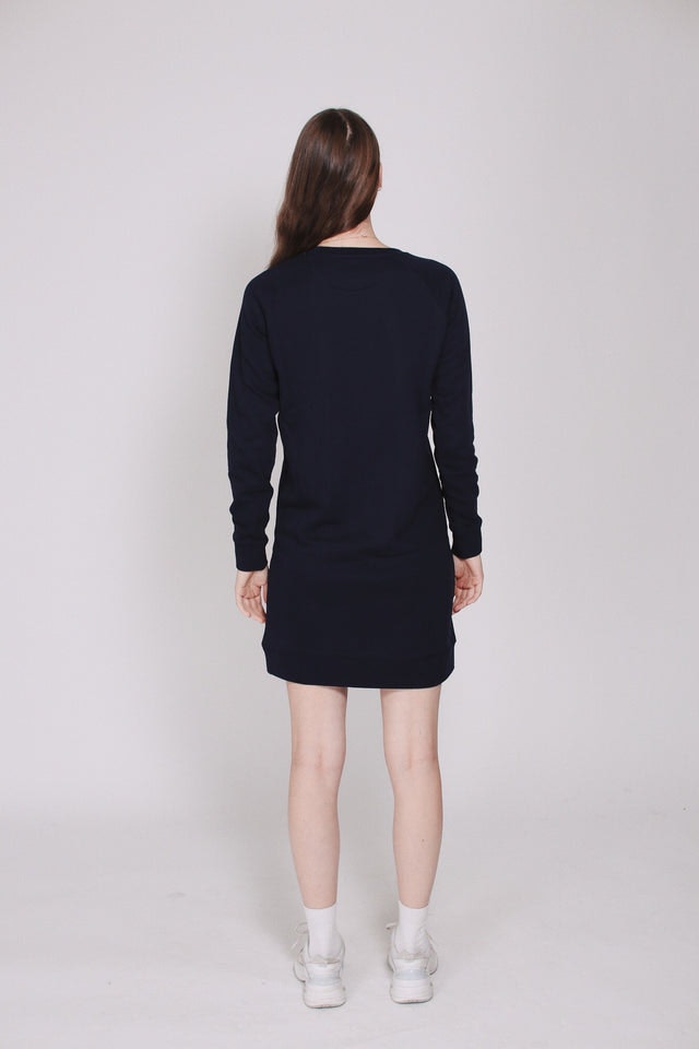 Gant Shield Logo C-neck Dress - Evening blue - GANT - Kjoler - VILLOID.no