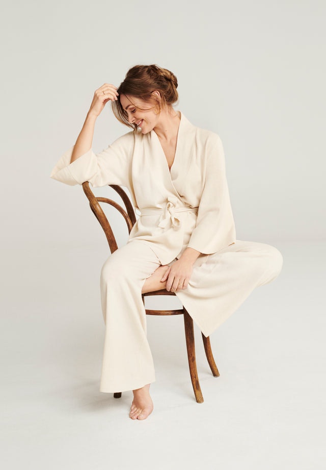 Wool Lounge Sweater - Cream - Pierre Robert x Jenny Skavlan - Gensere - VILLOID.no