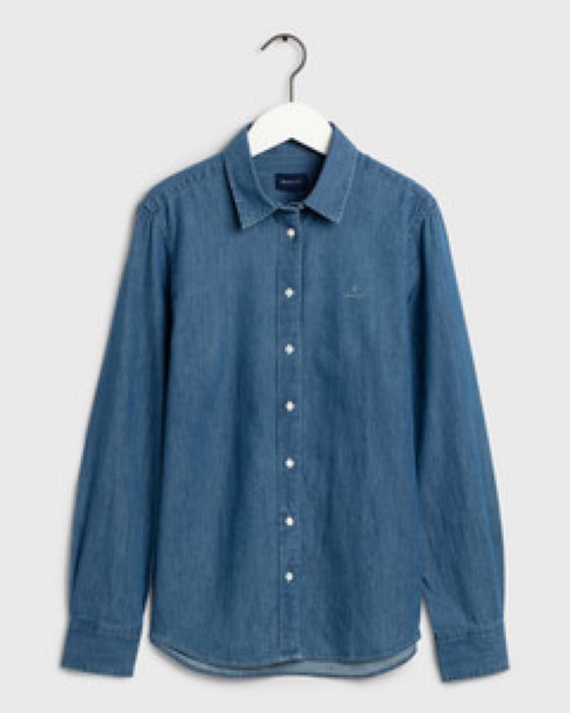 Luxury Chambray Shirt - Light Indigo - GANT - Bluser & Skjorter - VILLOID.no
