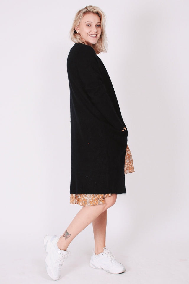 Brook Knit New Cape - Black - Second Female - Gensere - VILLOID.no
